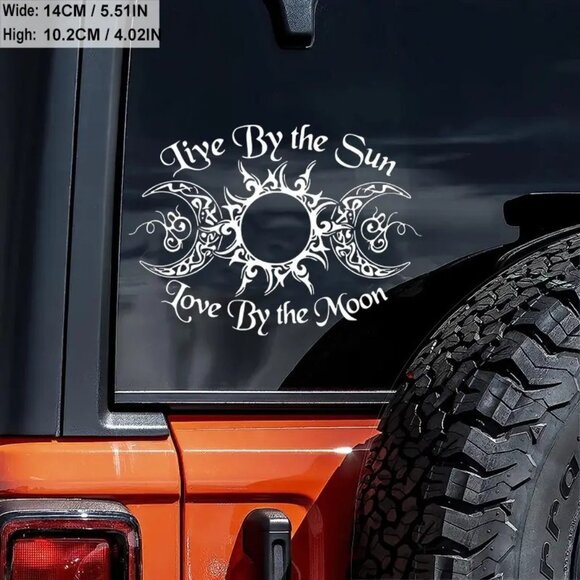 Live By Sun Love By Moon Decal 5.5" Witch Sticker NWT - Picture 3 of 4